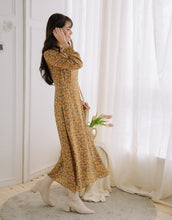 Load image into Gallery viewer, Small Floral High Neck Elegant Long Dress

