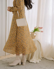 Load image into Gallery viewer, Small Floral High Neck Elegant Long Dress
