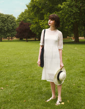 Load image into Gallery viewer, French Sweet Bow Tie Dress
