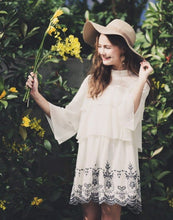 Load image into Gallery viewer, Small Stand-Up Collar, Multi-Level Hem Dress
