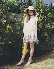 Load image into Gallery viewer, Small Stand-Up Collar, Multi-Level Hem Dress
