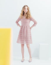 Load image into Gallery viewer, Lace Translucent Stitching Dress

