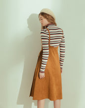 Load image into Gallery viewer, Temperament Girl Dress With Thin Shoulder Strap Side Tie Knot
