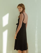Load image into Gallery viewer, Temperament Girl Dress With Thin Shoulder Strap Side Tie Knot
