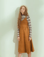 Load image into Gallery viewer, Temperament Girl Dress With Thin Shoulder Strap Side Tie Knot
