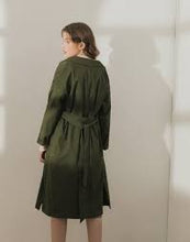 Load image into Gallery viewer, New York Street Lapel Tie Long Trench Coat
