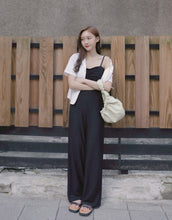 Load image into Gallery viewer, Goddess Style Spaghetti Strap Wrinkled Long-leg Jumpsuit
