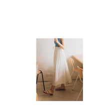 Load image into Gallery viewer, Lotus Leaf Waist Design Buttoned Long Skirt
