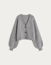 Load image into Gallery viewer, Lazy Comfortable Breasted Knitted Jacket With Puffed Sleeves

