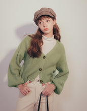 Load image into Gallery viewer, Lazy Comfortable Breasted Knitted Jacket With Puffed Sleeves
