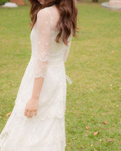 Load image into Gallery viewer, Wedding Lace Layered Stitching Lace Translucent Dress
