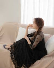 Load image into Gallery viewer, Wedding Lace Layered Stitching Lace Translucent Dress
