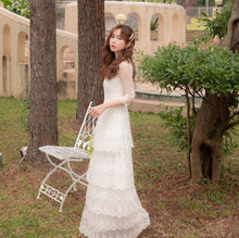 Load image into Gallery viewer, Wedding Lace Layered Stitching Lace Translucent Dress
