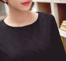 Load image into Gallery viewer, Jagged Jacquard Contrast Trim Dress
